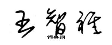 朱錫榮王智祺草書個性簽名怎么寫