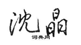 駱恆光沈晶行書個性簽名怎么寫