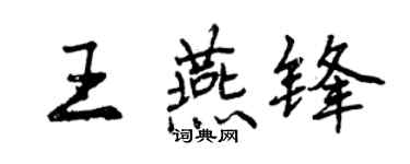 曾慶福王燕鋒行書個性簽名怎么寫