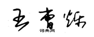 朱錫榮王曹爍草書個性簽名怎么寫