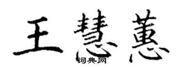 丁謙王慧蕙楷書個性簽名怎么寫