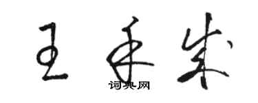 駱恆光王禾成草書個性簽名怎么寫