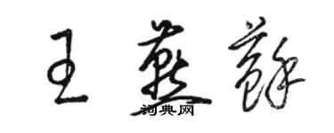 駱恆光王燕蘇草書個性簽名怎么寫