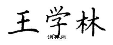 丁謙王學林楷書個性簽名怎么寫