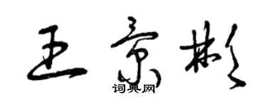 曾慶福王景彬草書個性簽名怎么寫