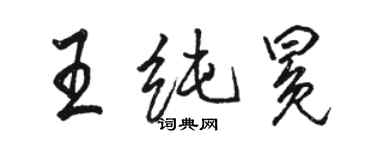 駱恆光王純冕行書個性簽名怎么寫