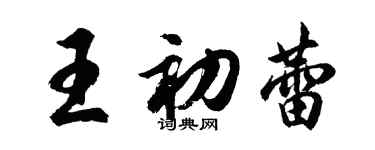 胡問遂王初蕾行書個性簽名怎么寫