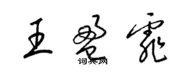 梁錦英王盈霏草書個性簽名怎么寫