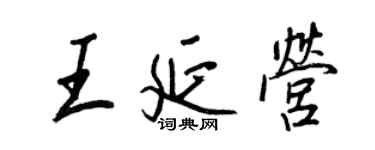 王正良王延營行書個性簽名怎么寫