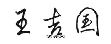駱恆光王吉國行書個性簽名怎么寫
