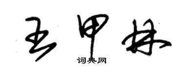 朱錫榮王甲林草書個性簽名怎么寫