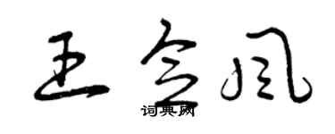 曾慶福王念風草書個性簽名怎么寫