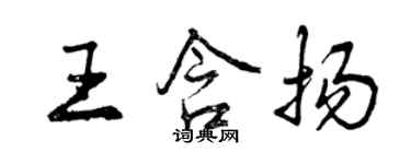 曾慶福王含揚行書個性簽名怎么寫