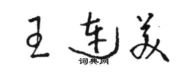 駱恆光王連美草書個性簽名怎么寫