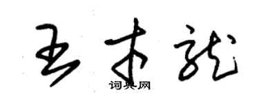 朱錫榮王才龍草書個性簽名怎么寫