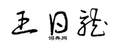 曾慶福王日龍草書個性簽名怎么寫