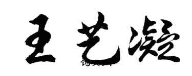 胡問遂王藝凝行書個性簽名怎么寫