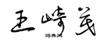 曾慶福王崎茂草書個性簽名怎么寫