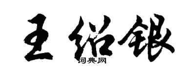 胡問遂王紹銀行書個性簽名怎么寫