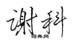 駱恆光謝科行書個性簽名怎么寫
