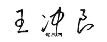 駱恆光王沖良草書個性簽名怎么寫