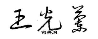 曾慶福王光蘭草書個性簽名怎么寫