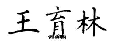 丁謙王育林楷書個性簽名怎么寫