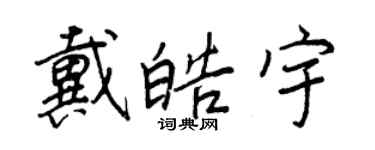 王正良戴皓宇行書個性簽名怎么寫
