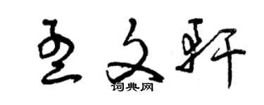 曾慶福孟文軒草書個性簽名怎么寫