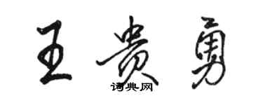 駱恆光王貴勇行書個性簽名怎么寫