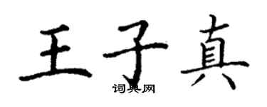 丁謙王子真楷書個性簽名怎么寫