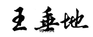 胡問遂王垂地行書個性簽名怎么寫