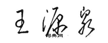 駱恆光王源泉草書個性簽名怎么寫