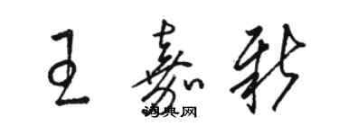 駱恆光王嘉新草書個性簽名怎么寫