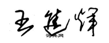 朱錫榮王進輝草書個性簽名怎么寫