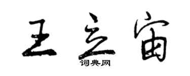 曾慶福王立宙行書個性簽名怎么寫