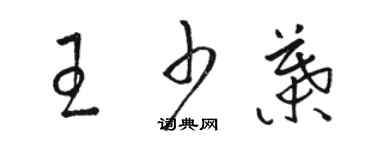 駱恆光王少葉草書個性簽名怎么寫