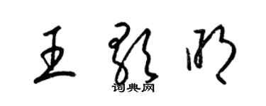 梁錦英王歌明草書個性簽名怎么寫