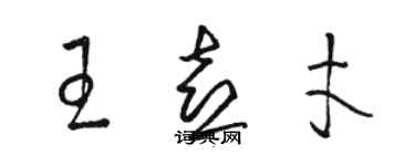 駱恆光王喜才草書個性簽名怎么寫