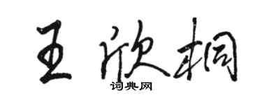 駱恆光王欣桐行書個性簽名怎么寫