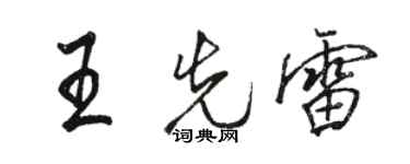 駱恆光王先雷行書個性簽名怎么寫