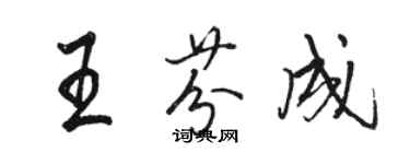 駱恆光王芬成行書個性簽名怎么寫