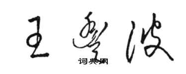 駱恆光王豐波草書個性簽名怎么寫