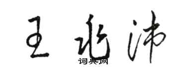 駱恆光王兆沛草書個性簽名怎么寫