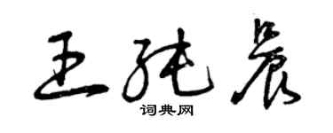 曾慶福王純晨草書個性簽名怎么寫