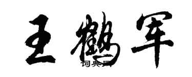 胡問遂王鶴軍行書個性簽名怎么寫