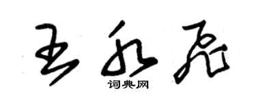 朱錫榮王水飛草書個性簽名怎么寫