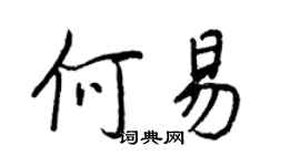 王正良何易行書個性簽名怎么寫