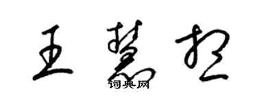 梁錦英王慧想草書個性簽名怎么寫
