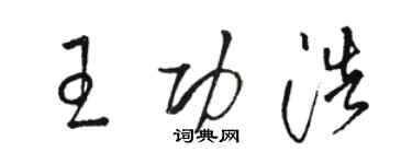 駱恆光王功浩草書個性簽名怎么寫